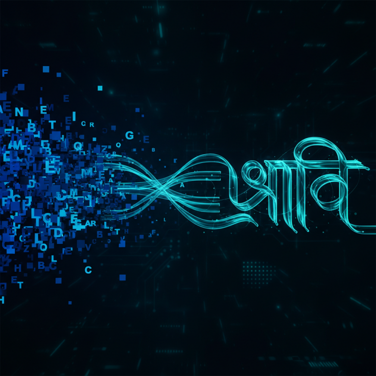 Digital graphic illustrating the process of Unicode to Infinity Converter tool in action.