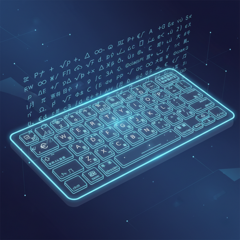 A digital representation of the Unicode Pad interface showing complex characters and symbols.