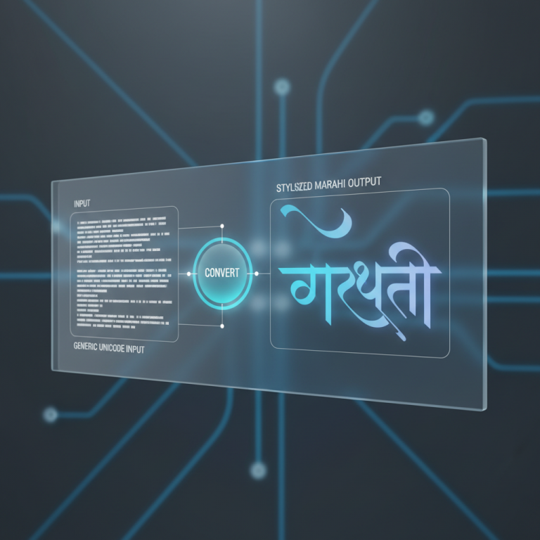 मराठी फॉन्ट रूपांतरण, Unicode to DV Alankar कनवर्टर टूल