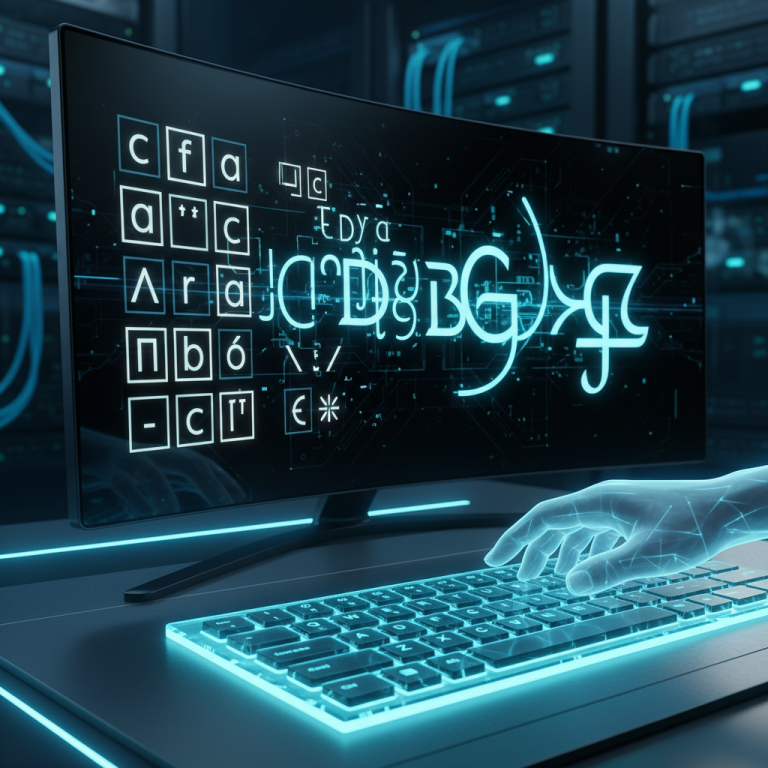 यूनिकोड से डीजी कनवर्टर इंटरफ़ेस: फॉन्ट रूपांतरण प्रक्रिया को दर्शाते हुए एक कंप्यूटर स्क्रीन।