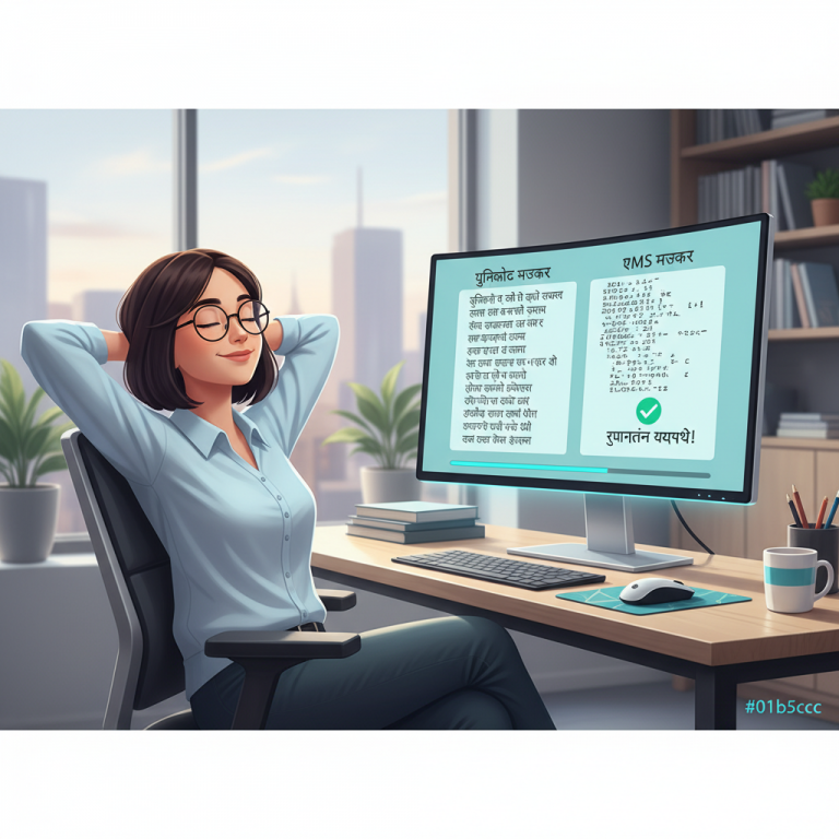 यूनिकोड से एएमएस कन्वर्टर का उपयोग करके मराठी फॉन्ट रूपांतरण।