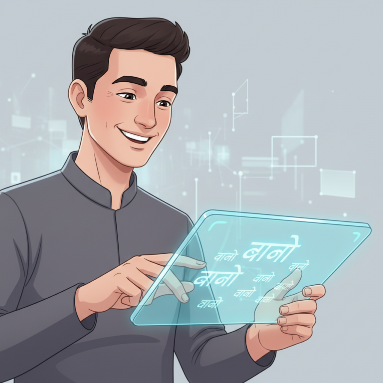 हिंदी टाइपिंग के लिए यूनिकोड पैड इंटरफ़ेस।