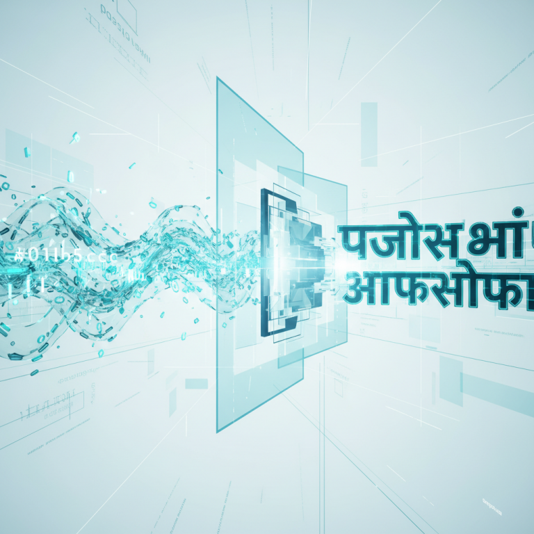 युनिकोड ते एएमएस कन्व्हर्टर प्रक्रिया दर्शवणारे डिजिटल रूपांतरण.