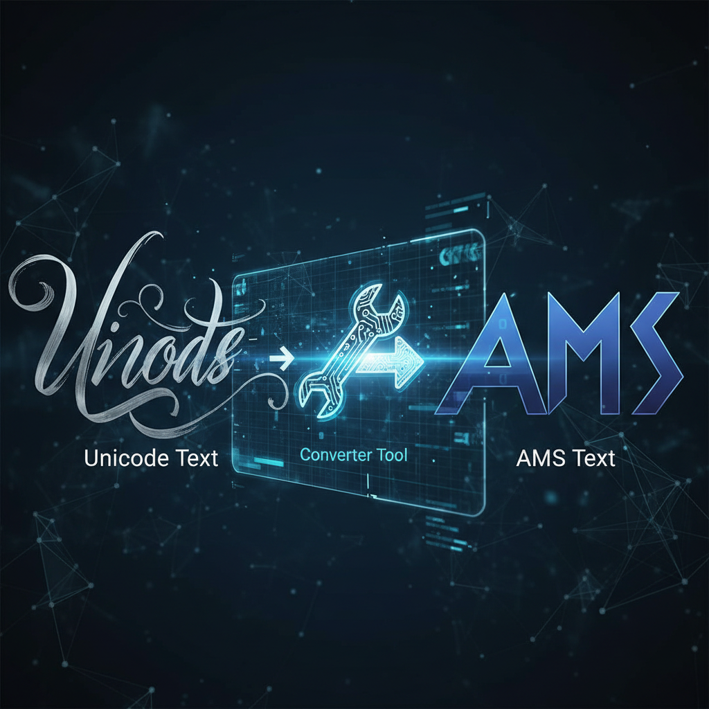 Simple steps for using the Unicode to AMS Converter tool.