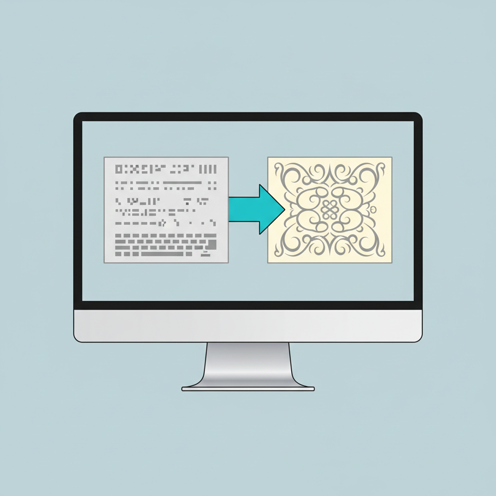 ऑनलाइन फॉन्ट कनवर्टर इंटरफ़ेस का चित्रण।