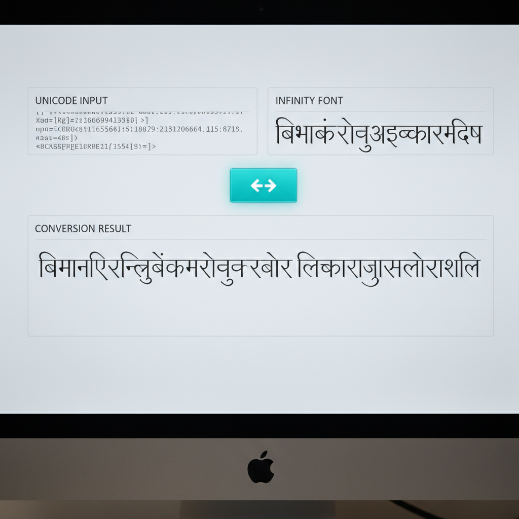 युनिकोड टू इन्फिनिटी कन्व्हर्टर इंटरफेस.