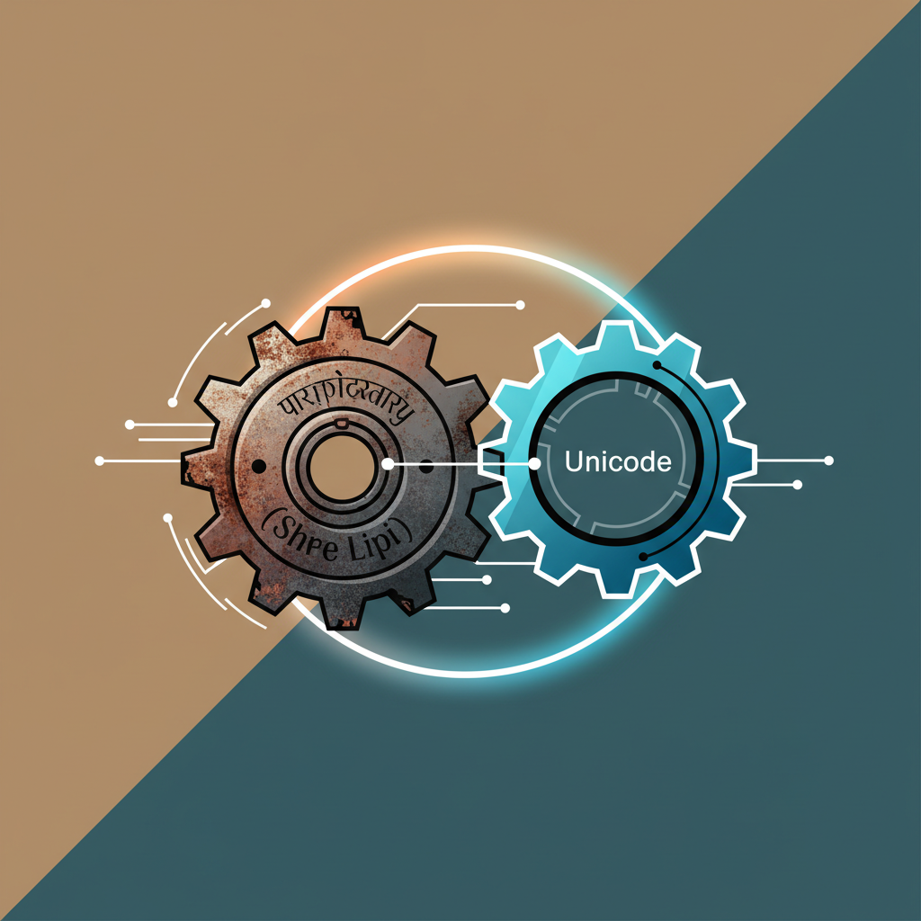 जुन्या (श्री लिपी) आणि नवीन (युनिकोड) सिस्टीममधील समन्वय