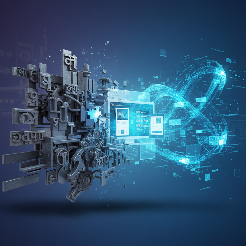 श्री लिपी फॉन्ट छपाई आणि युनिकोडचे मिश्रण.