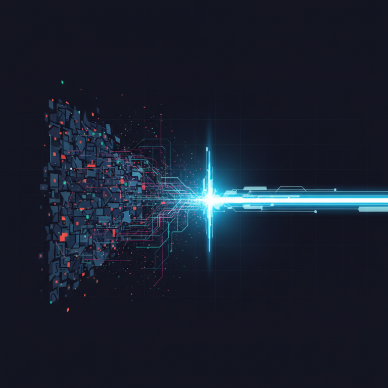 A digital graphic illustrating the successful conversion process of a complex ams font converter tool.