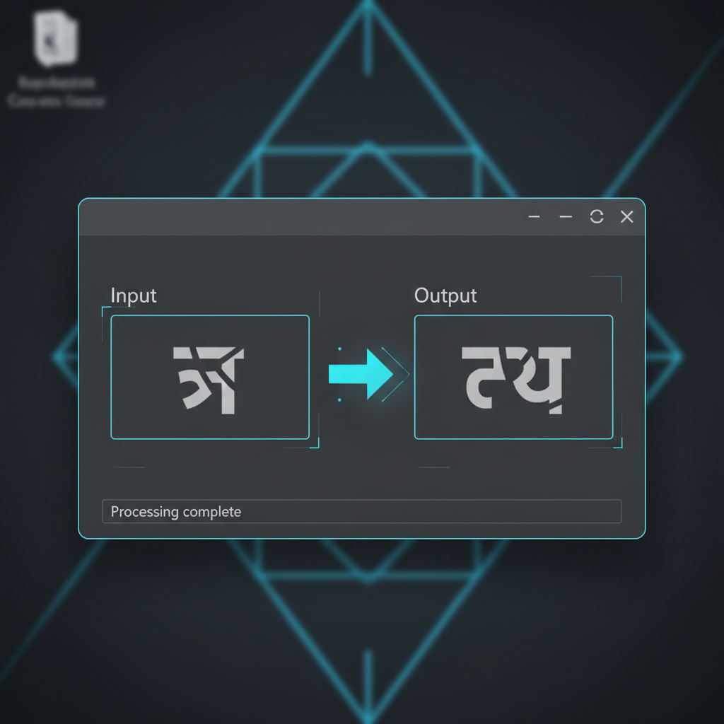 Interface of a text converter tool showing input and output fields.
