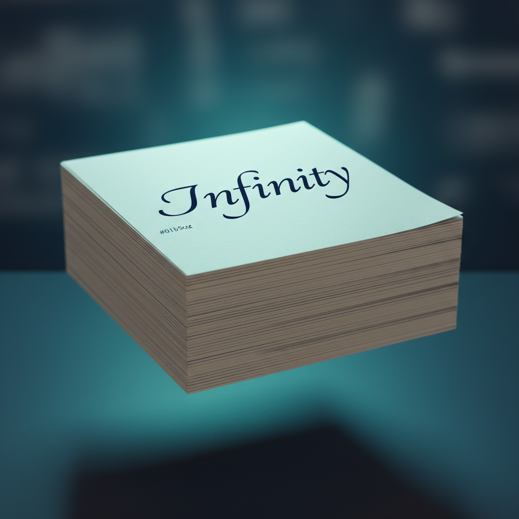 इनफिनिटी फॉन्ट में प्रिंटेड दस्तावेज़